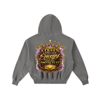 "Queen's Elevate" Frayed Enzyme Washed Fleece Hoodie