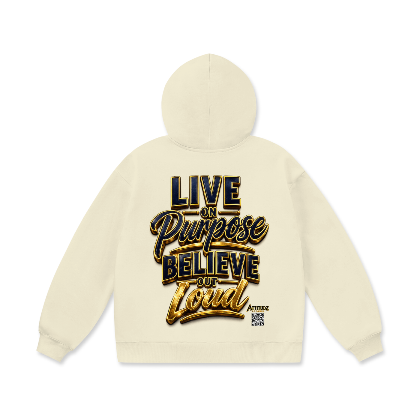 "Purpose" Oversize Heavyweight Fleece Hoodie