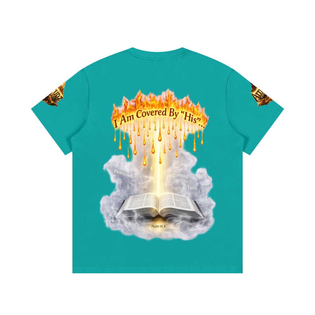 Women’s Cotton Tee – Angel Wings Rainbow Graphic