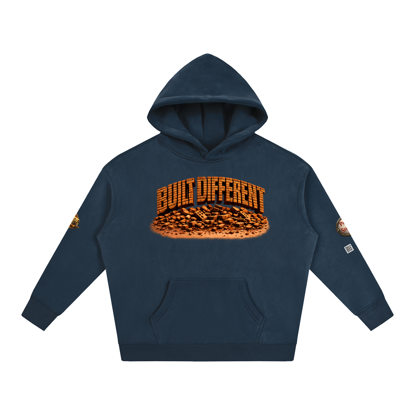 "Built Different" Oversize Fleeced Hoodie