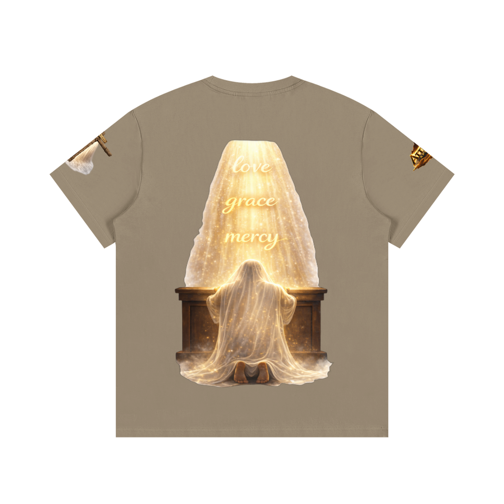 Unisex I Am Covered Tee – Angel Statue Graphic
