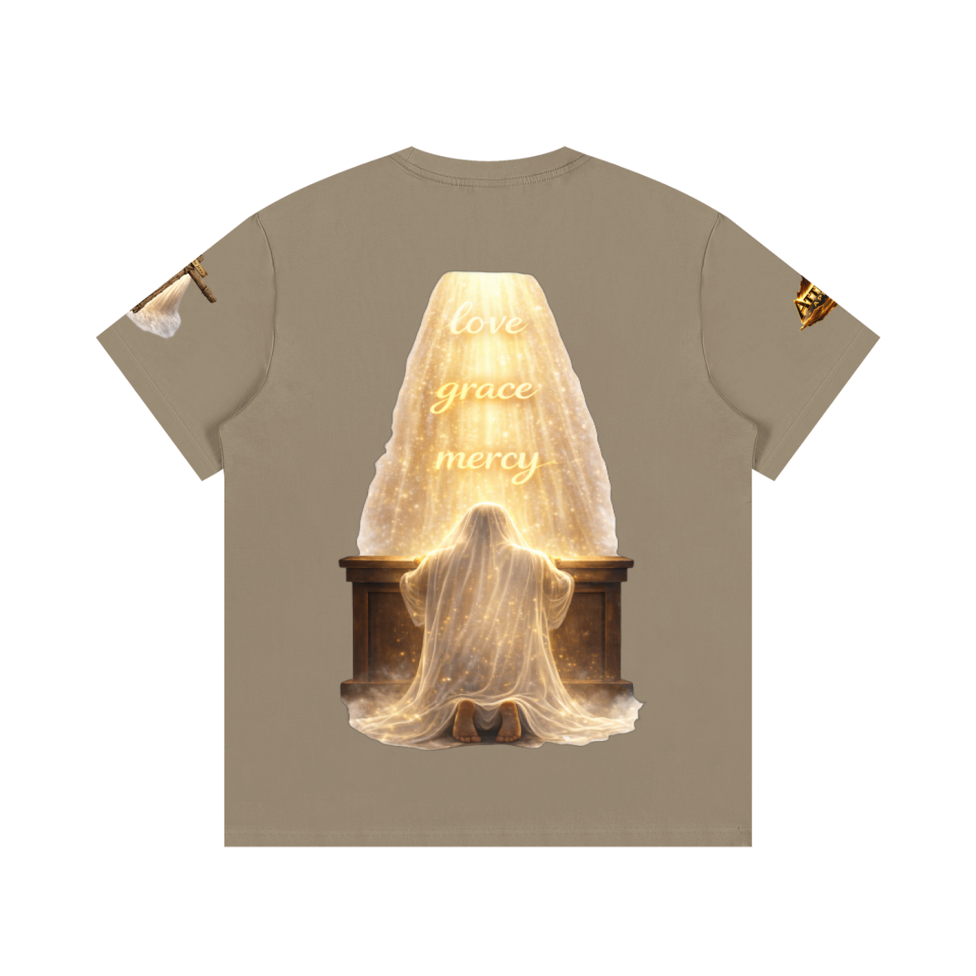 Unisex I Am Covered Tee – Angel Statue Graphic