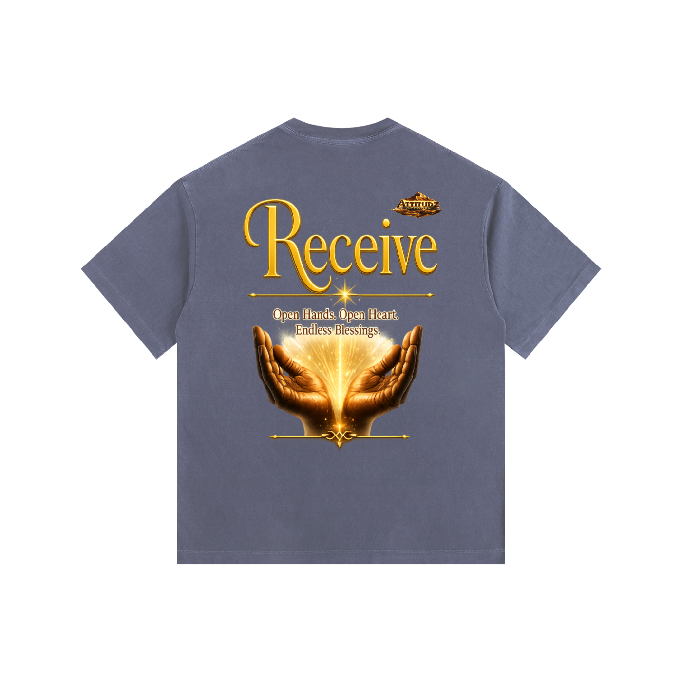 "Believe and Receive" Vintage Washed Oversized Cotton T-Shirt