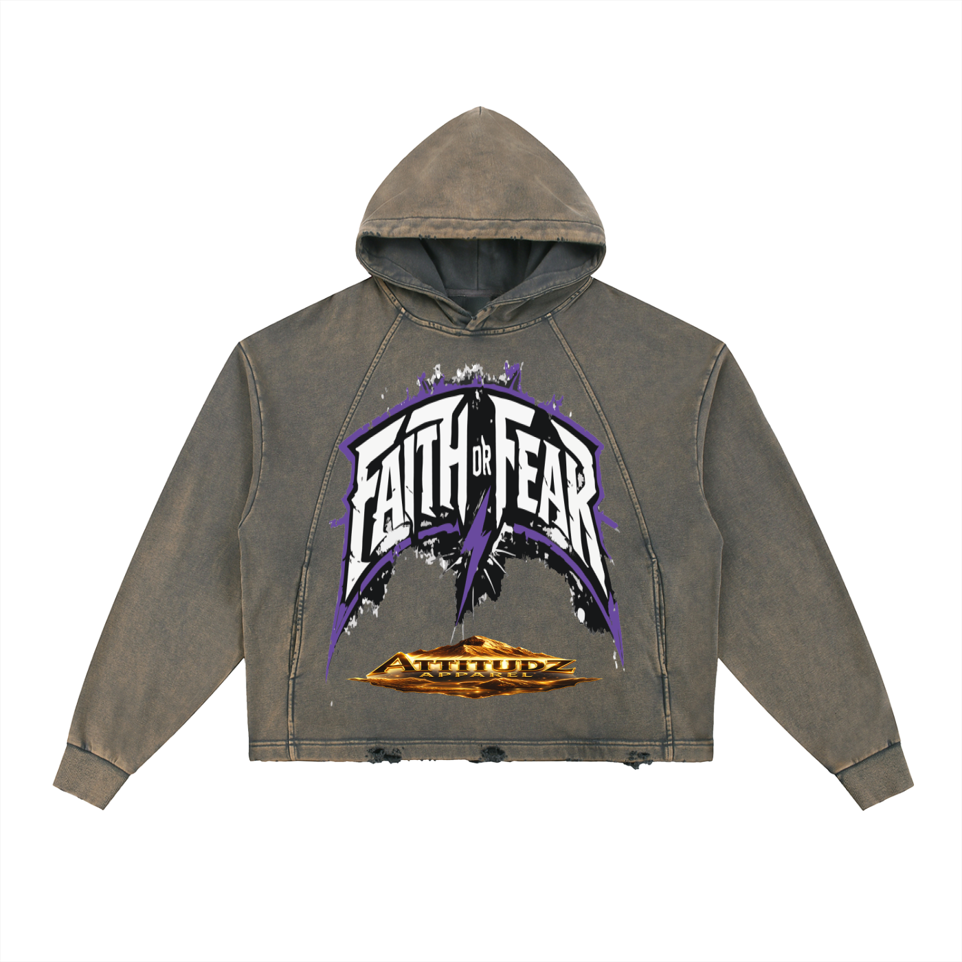 Faith or Fear – Unisex Frayed Hem Hoodie