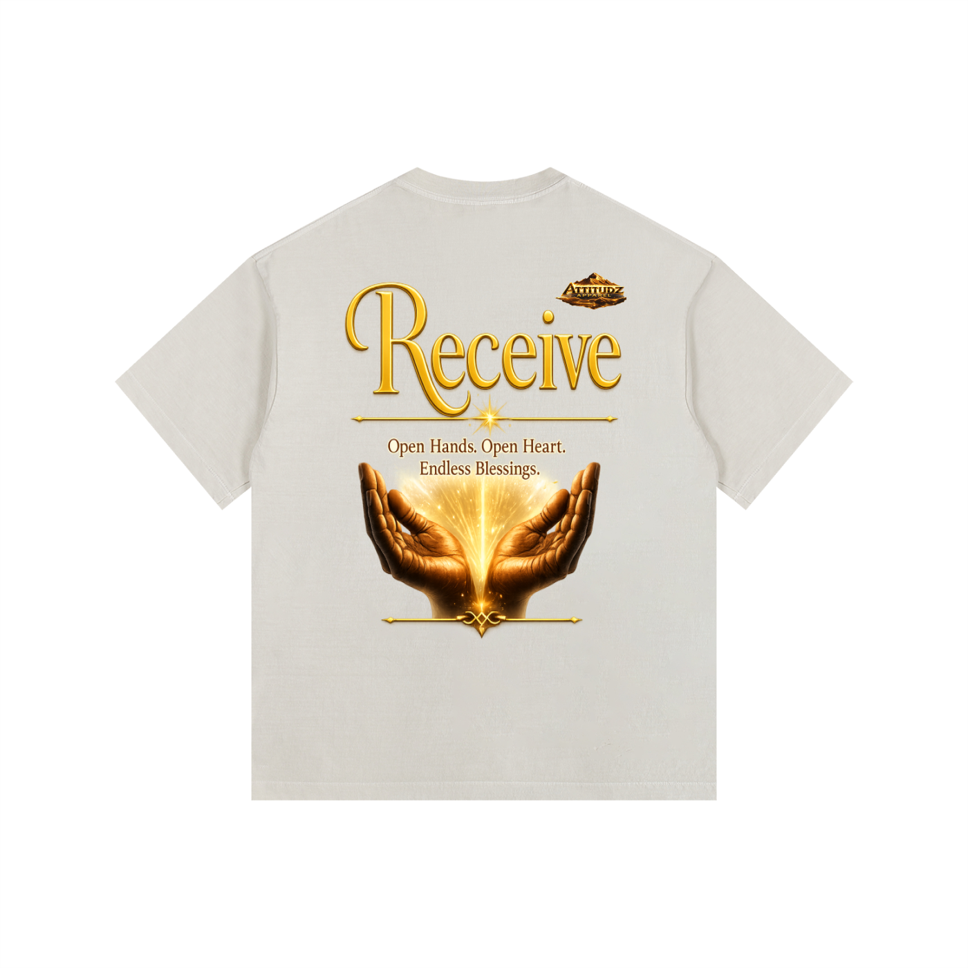 "Believe and Receive" Vintage Washed Oversized Cotton T-Shirt