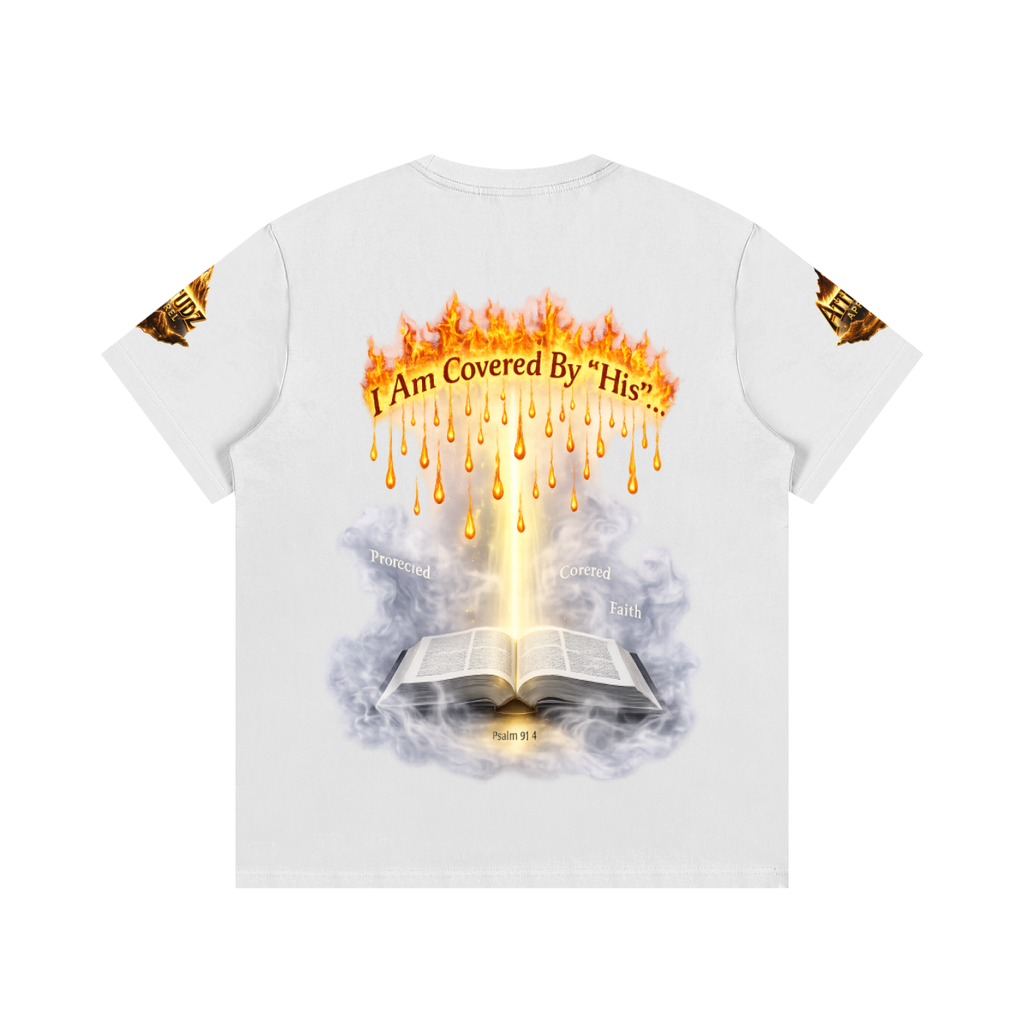Women’s Cotton Tee – Angel Wings Rainbow Graphic