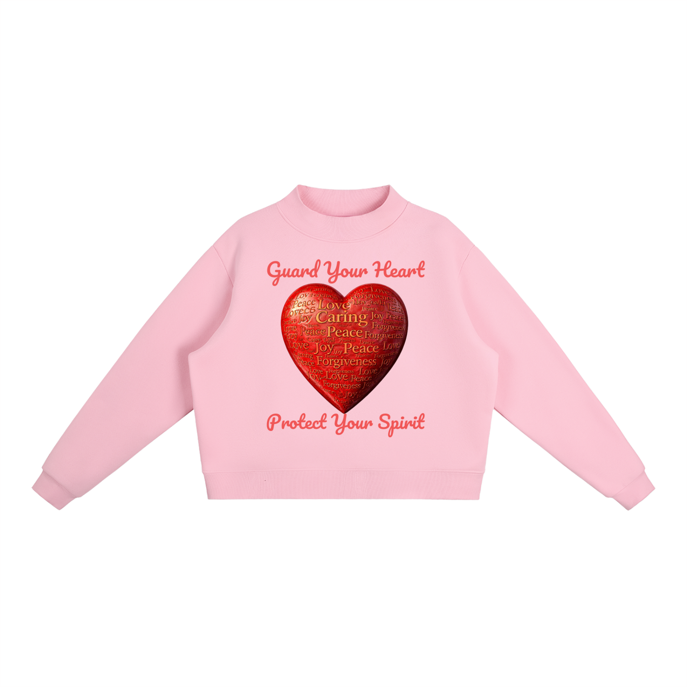Unisex "Guard Your Heart" Essential Fleece Mock-Neck Crew Sweatshirt