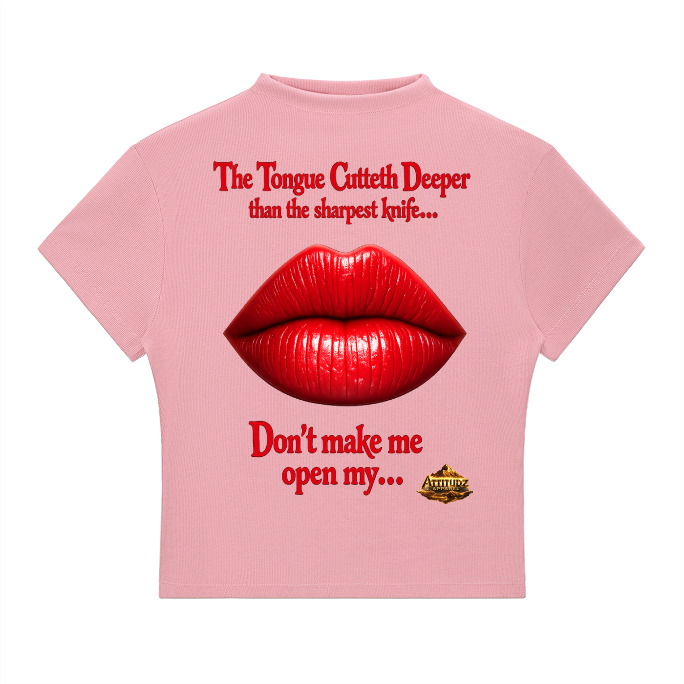 Women's: The Tongue, Essential Slim Fit Mock Neck T-Shirt