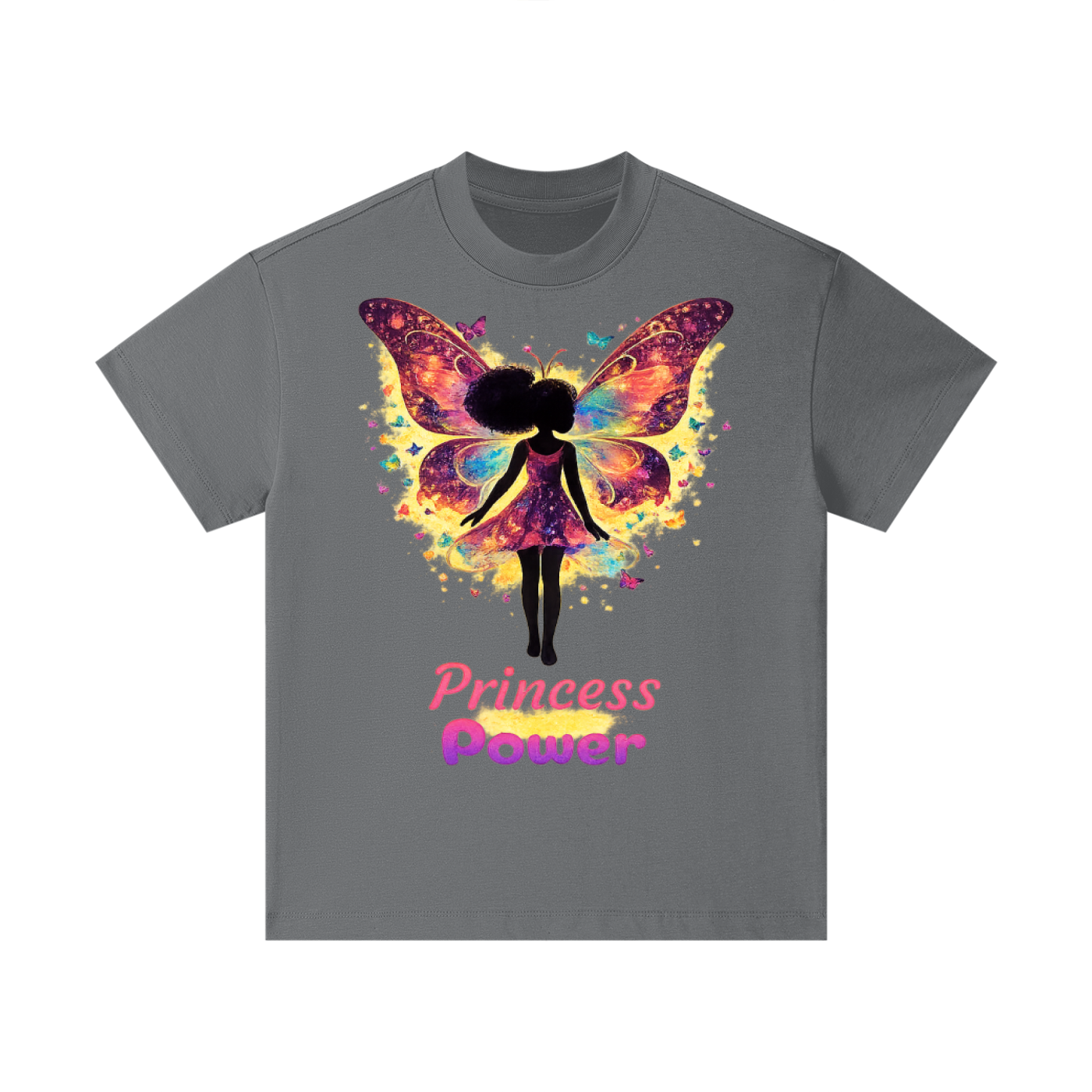 Girl’s Princess Power Tee – Angel Girl Wings (100% Cotton)
