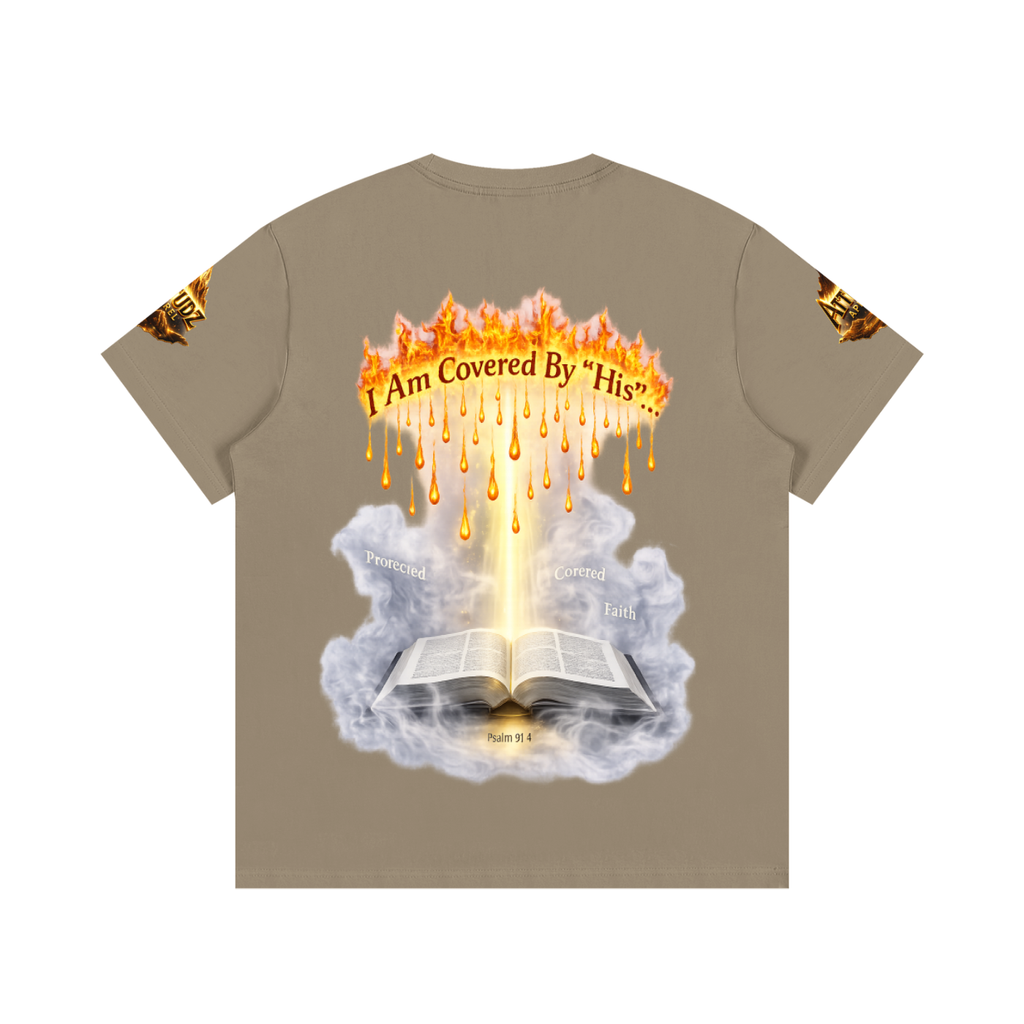 Women’s Cotton Tee – Angel Wings Flame Graphic