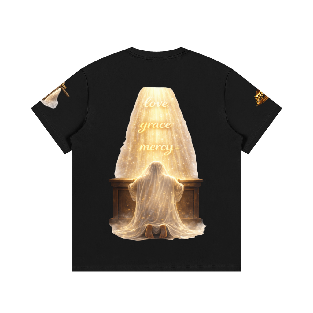 Unisex I Am Covered Tee – Angel Statue Graphic