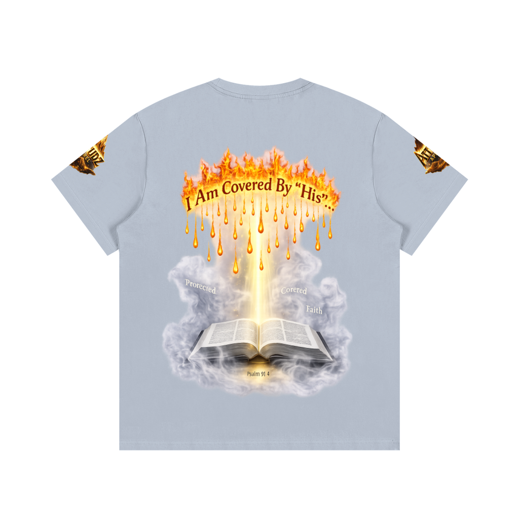 Women’s Cotton Tee – Angel Wings Flame Graphic