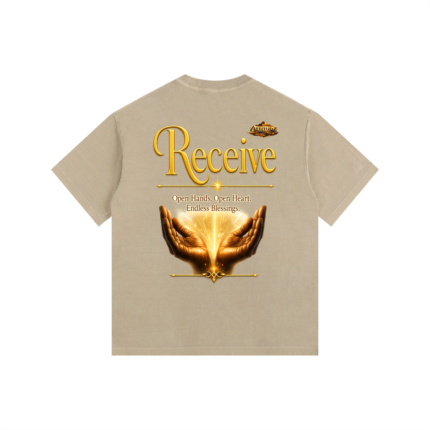 "Believe and Receive" Vintage Washed Oversized Cotton T-Shirt