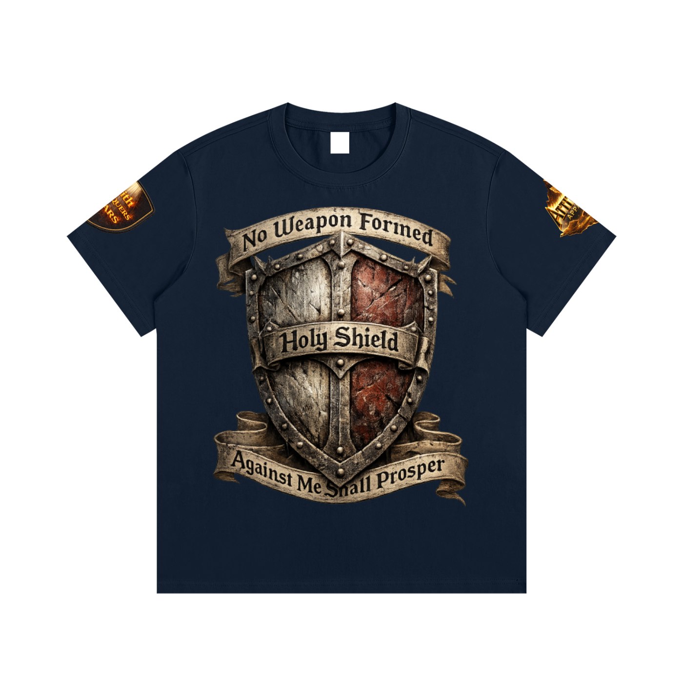 Unisex No Weapon Tee – Shield Graphic