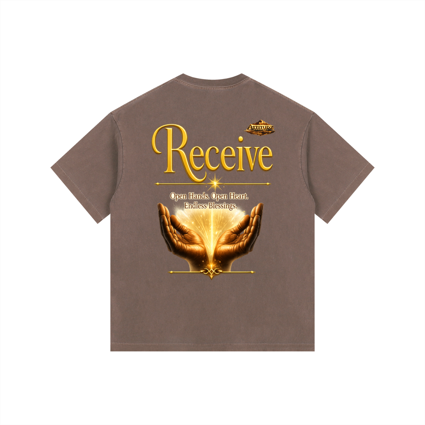 "Believe and Receive" Vintage Washed Oversized Cotton T-Shirt