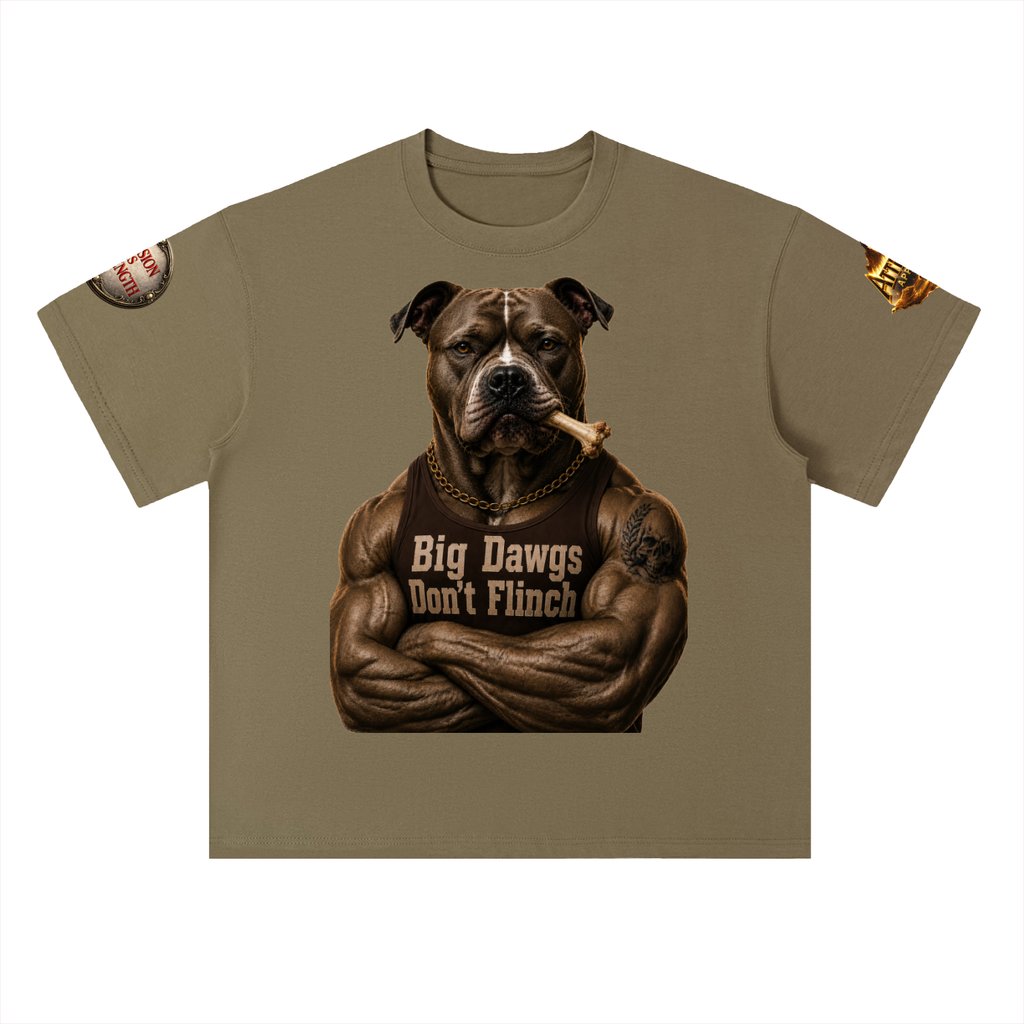 "Big Dawgs" Heavyweight Drop Shoulder Cotton T-Shirt
