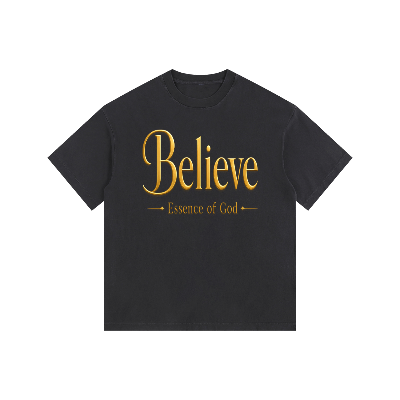 "Believe" Vintage Washed Oversized Cotton T-Shirt