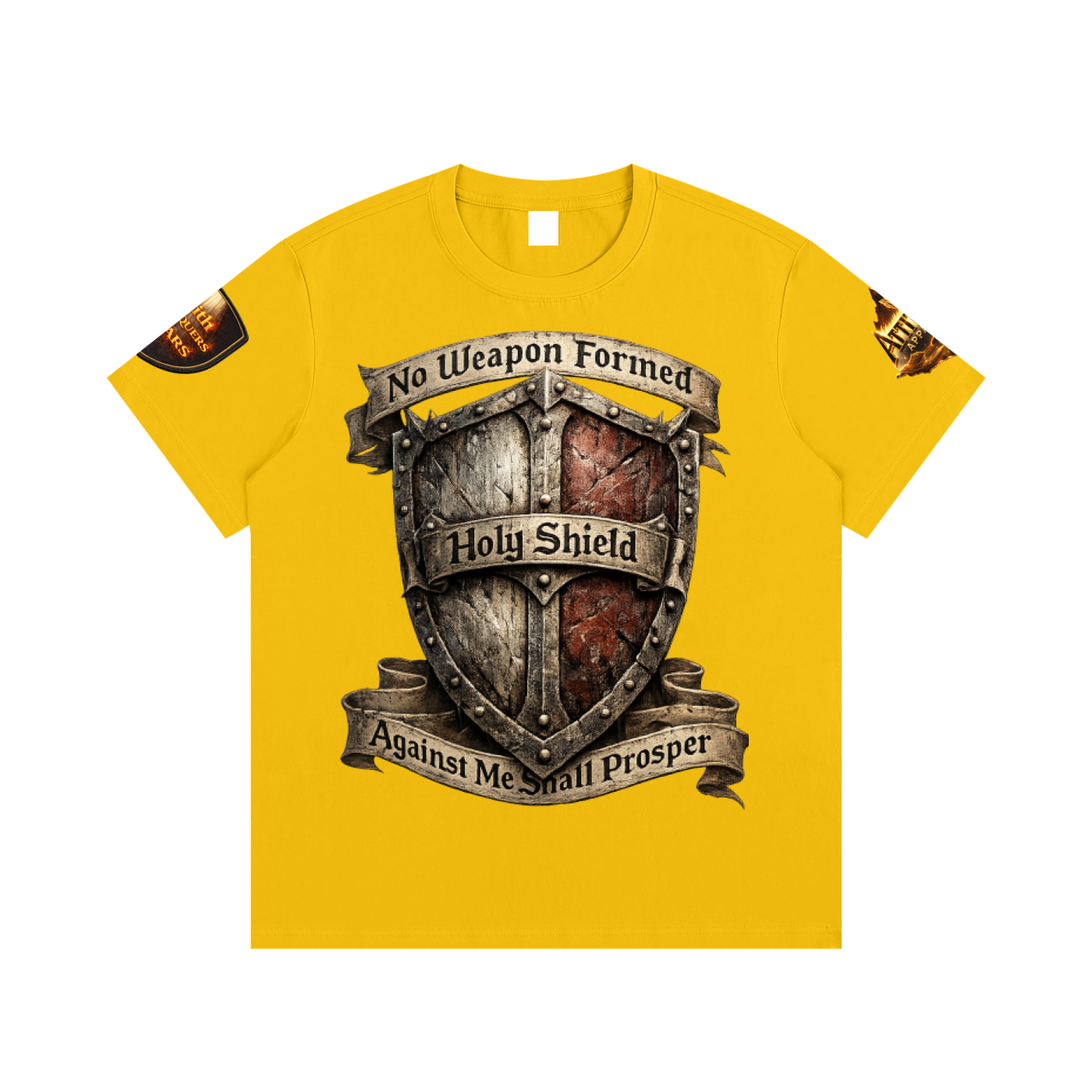 Unisex No Weapon Tee – Shield Graphic