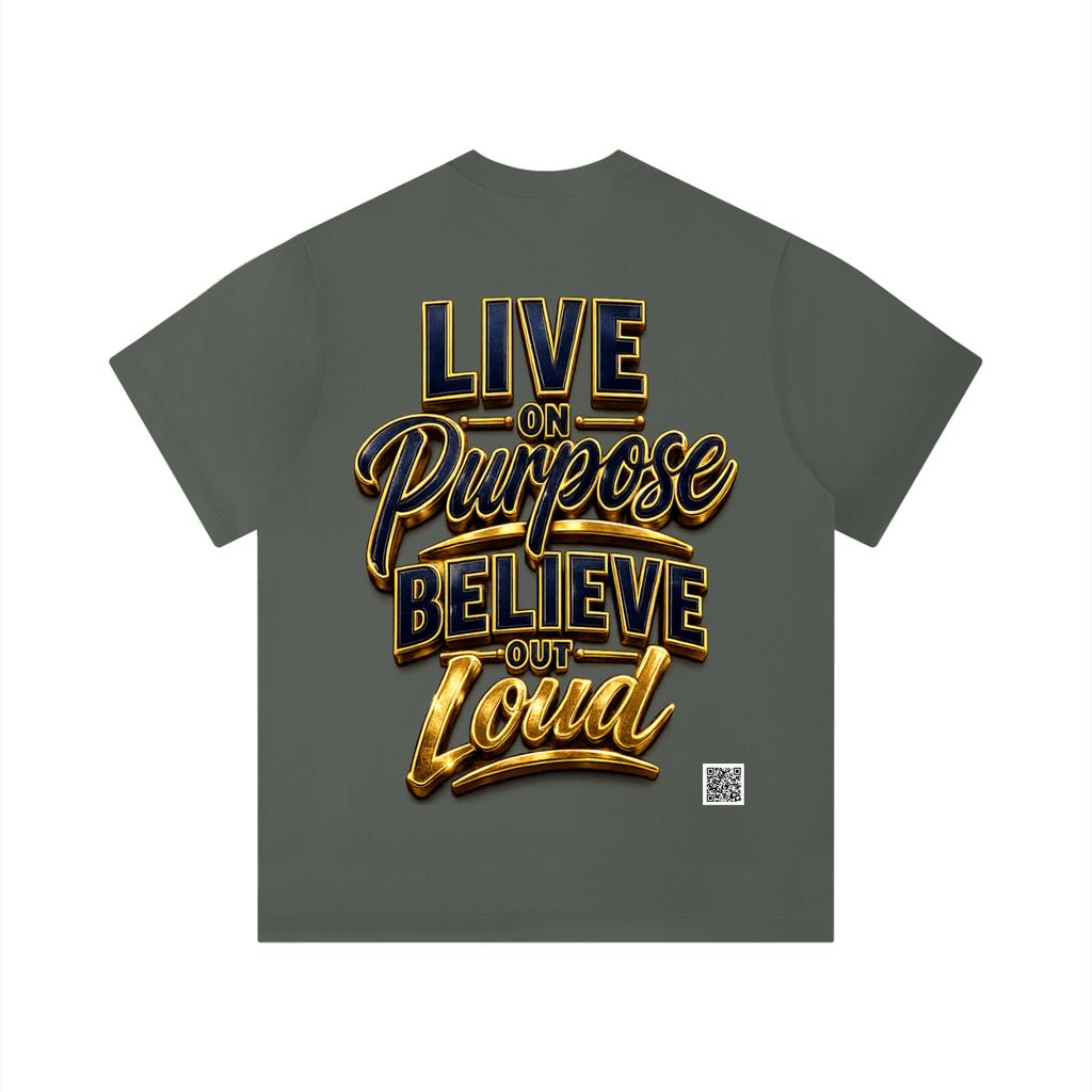 "Purpose" Unisex Solid Color Regular Fit T-Shirt