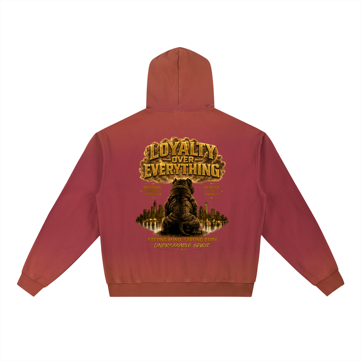 "Don't Flinch" Vintage Washed Gradient Fleece Hoodie
