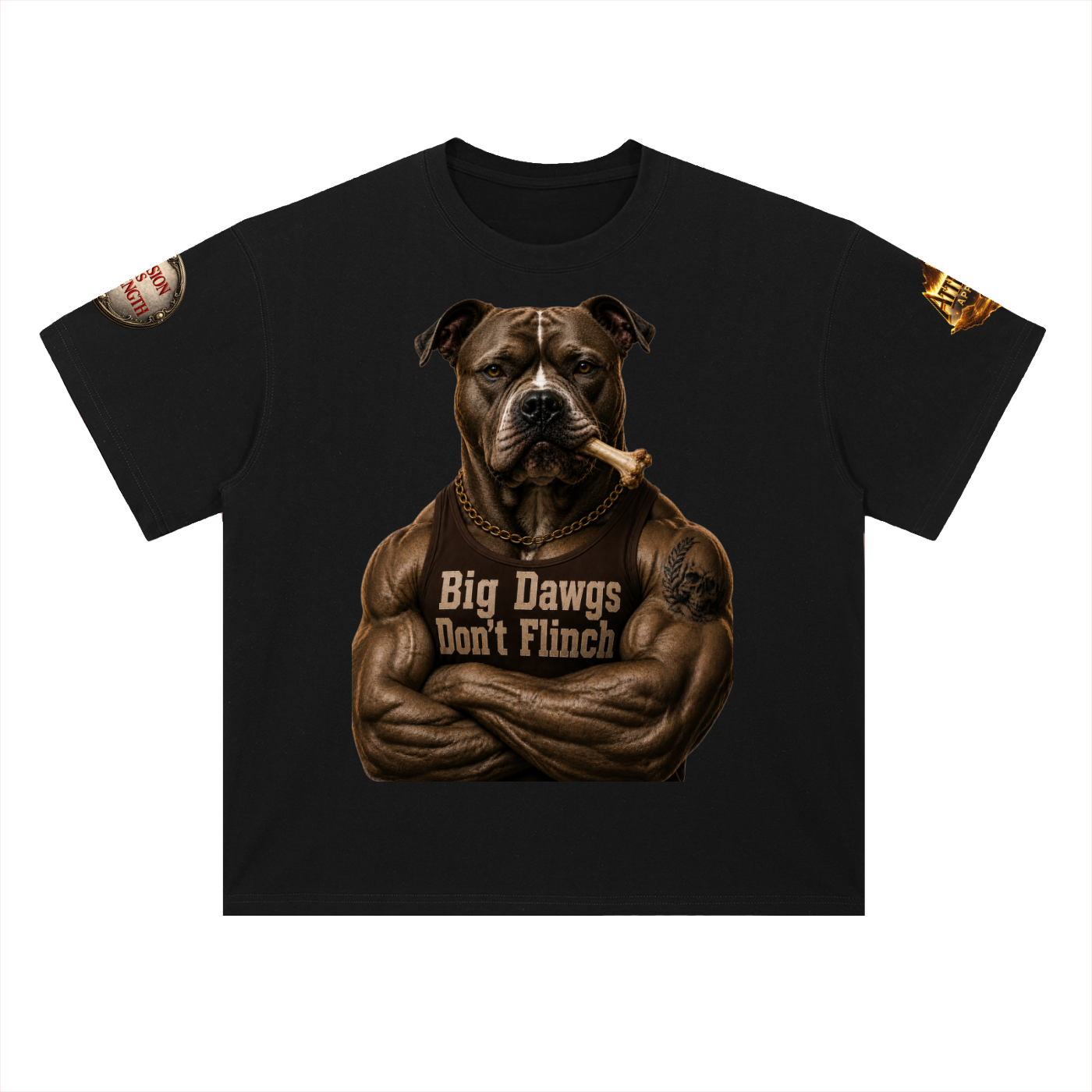 "Big Dawgs" Heavyweight Drop Shoulder Cotton T-Shirt