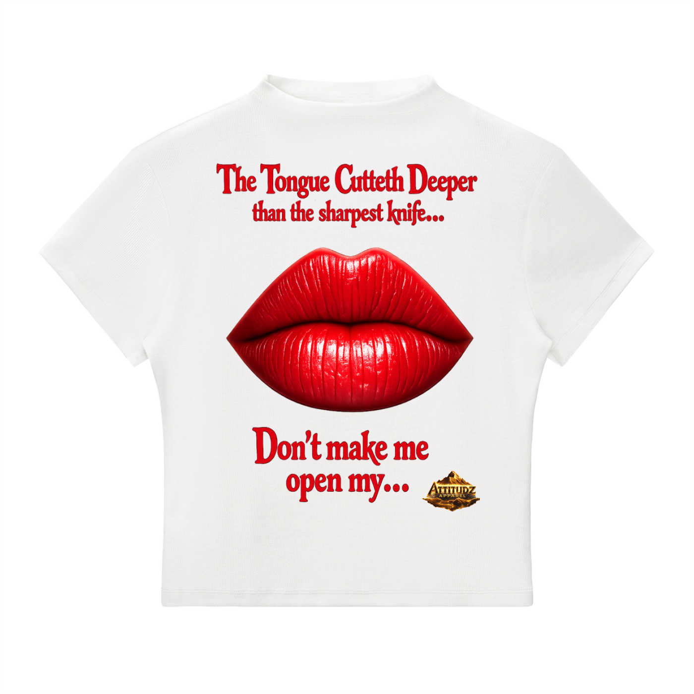 Women's: The Tongue, Essential Slim Fit Mock Neck T-Shirt