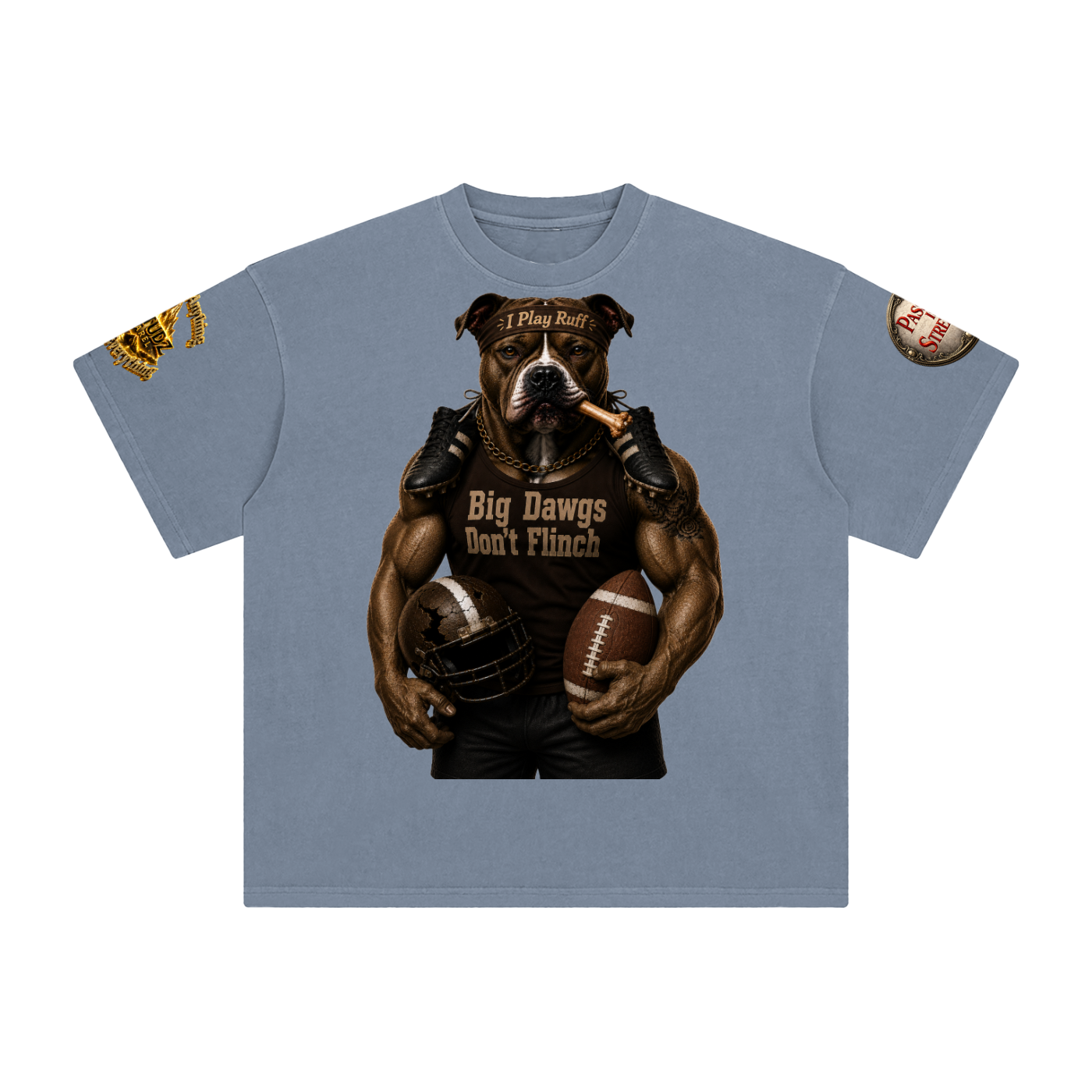 "I Play Ruff" Enzyme Washed T-Shirt