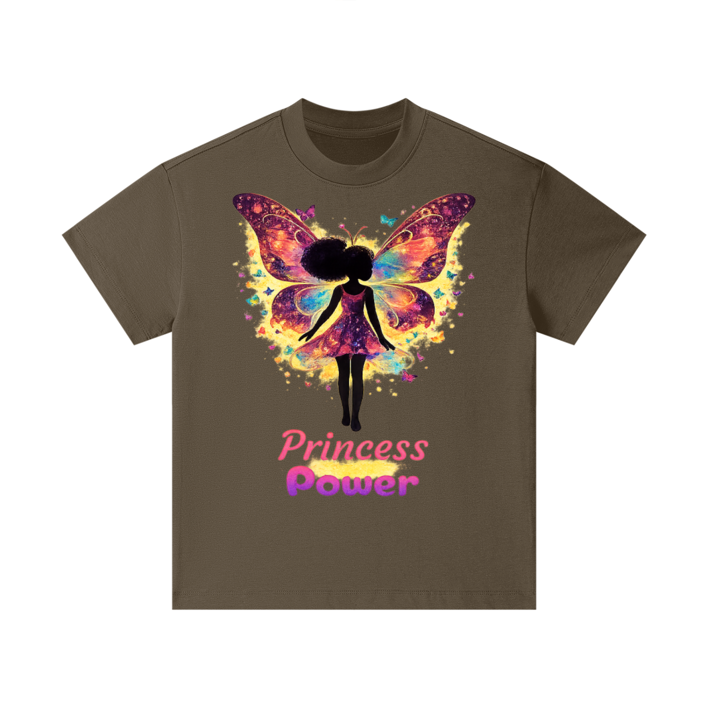 Girl’s Princess Power Tee – Angel Girl Wings (100% Cotton)