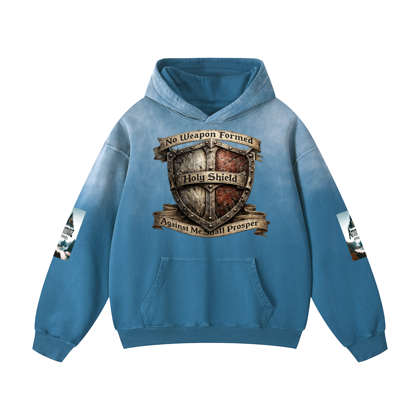 Unisex "No Weapon" Heavyweight Sunfade Oversized Hoodie