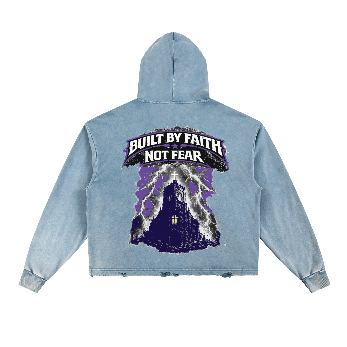 Faith or Fear – Unisex Frayed Hem Hoodie