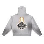 "My Attitudz" Sun Fade Frayed Fleece Hoodie