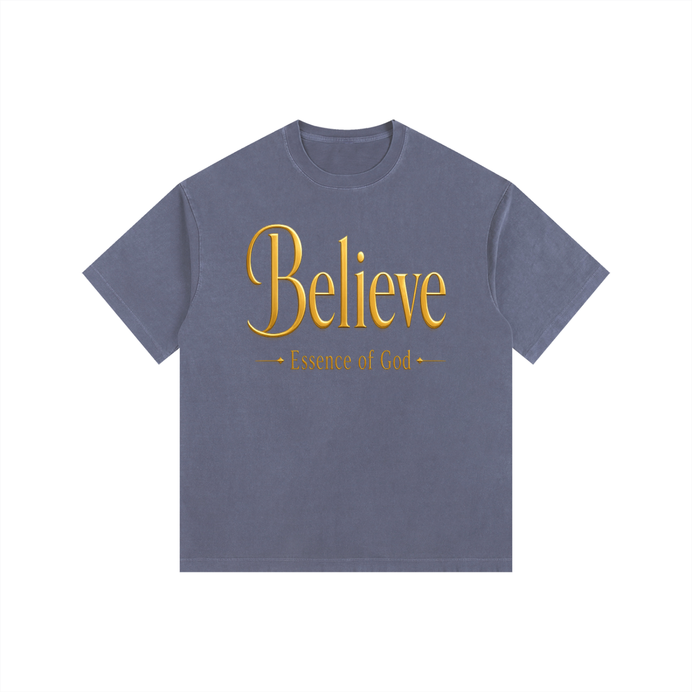 "Believe" Vintage Washed Oversized Cotton T-Shirt