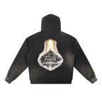 "My Attitudz" Sun Fade Frayed Fleece Hoodie
