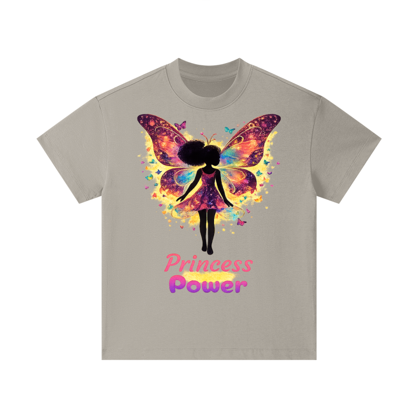 Girl’s Princess Power Tee – Angel Girl Wings (100% Cotton)