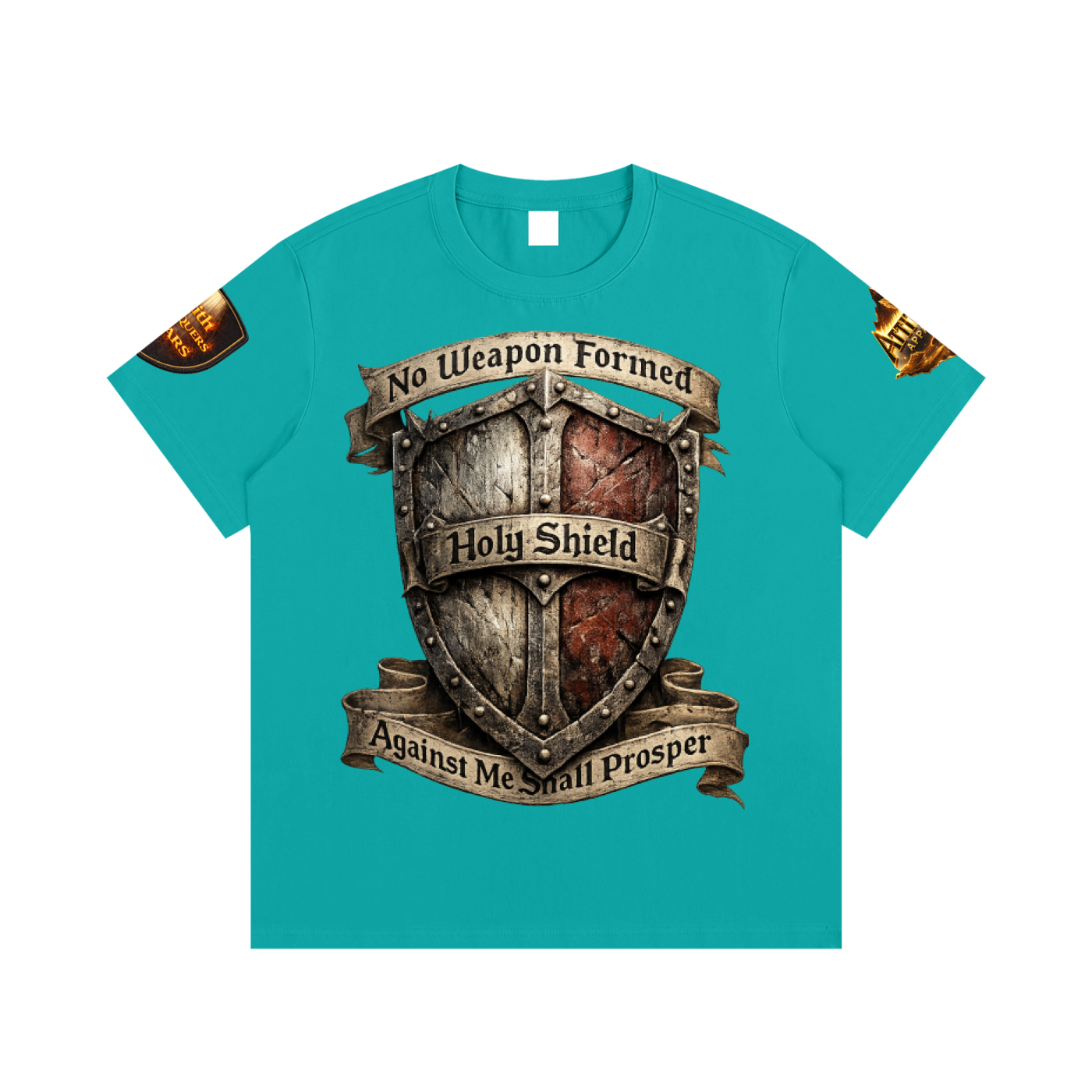 Unisex No Weapon Tee – Shield Graphic
