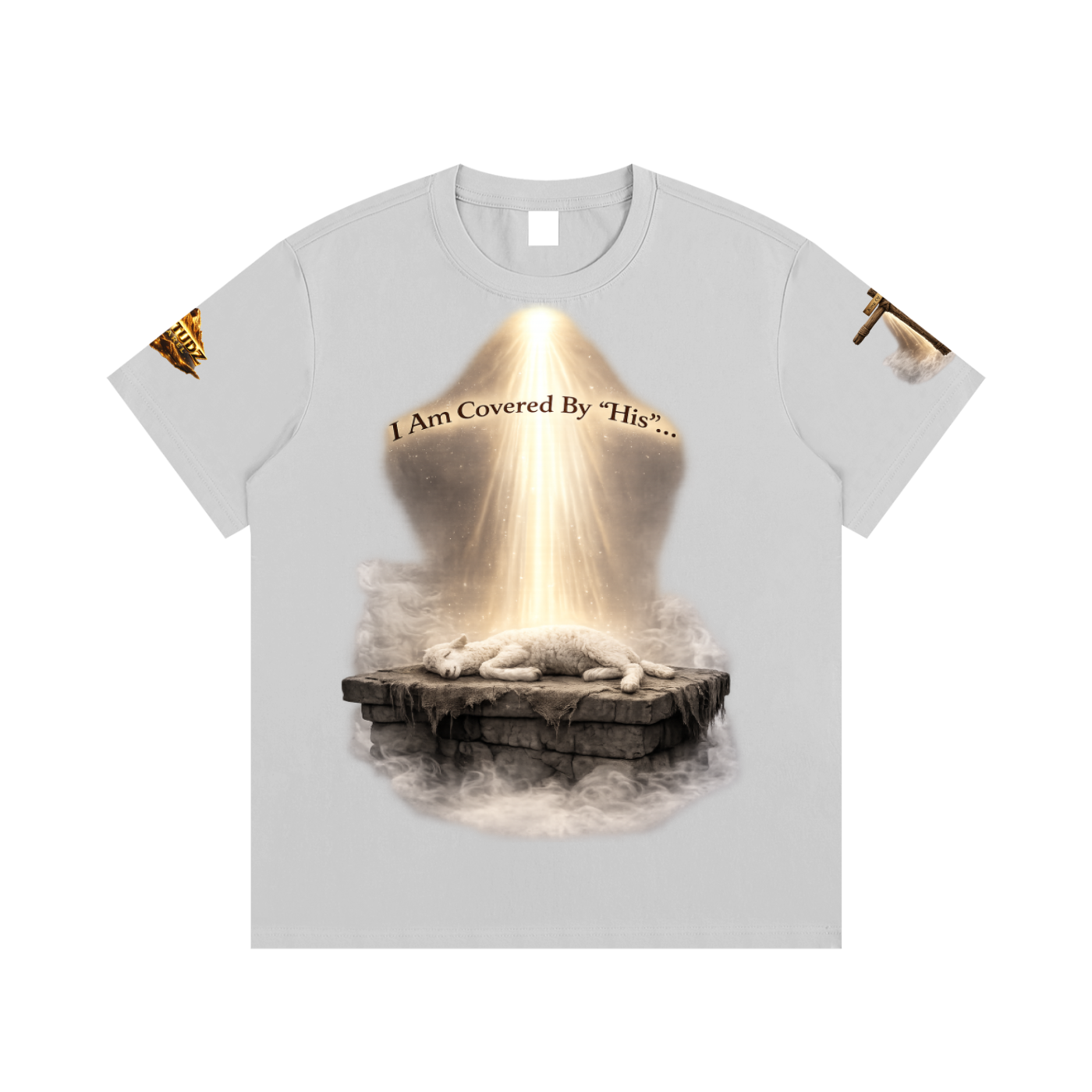 Unisex I Am Covered Tee – Angel Statue Graphic