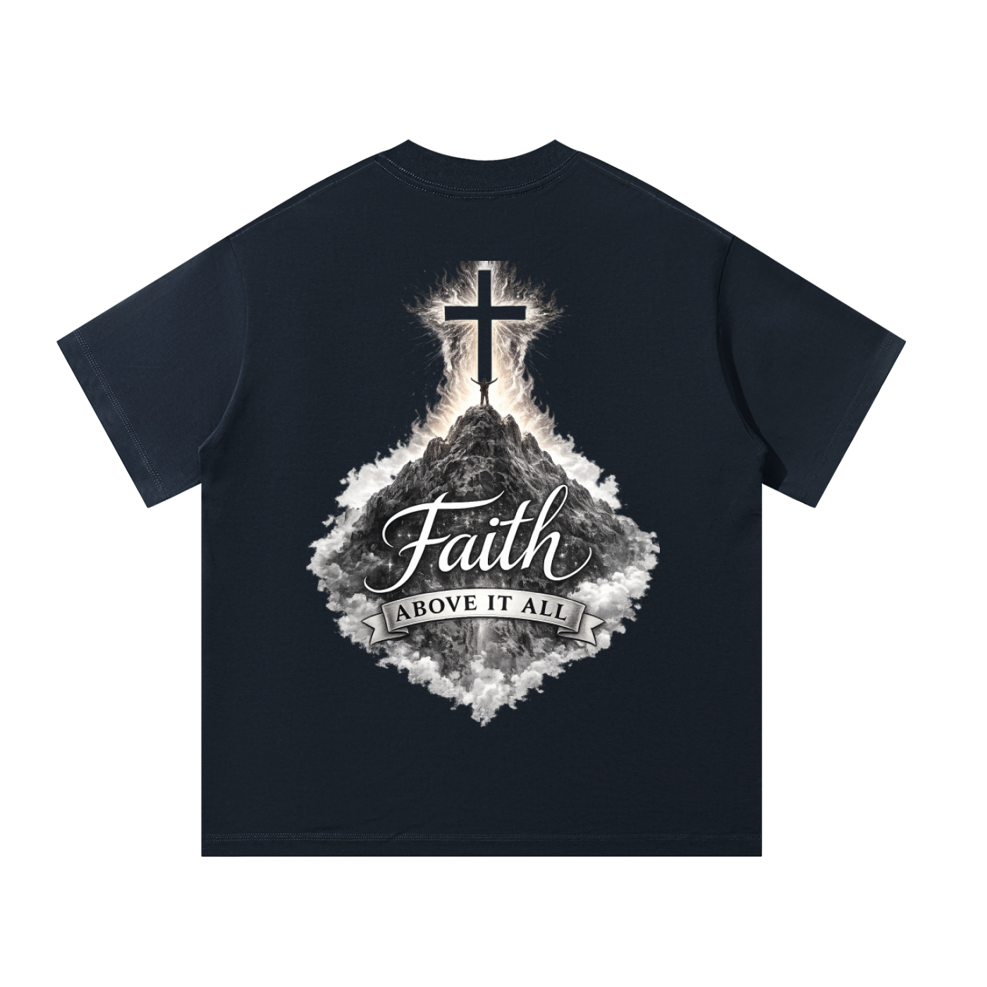 Faith Conquers – Unisex Oversized Tee