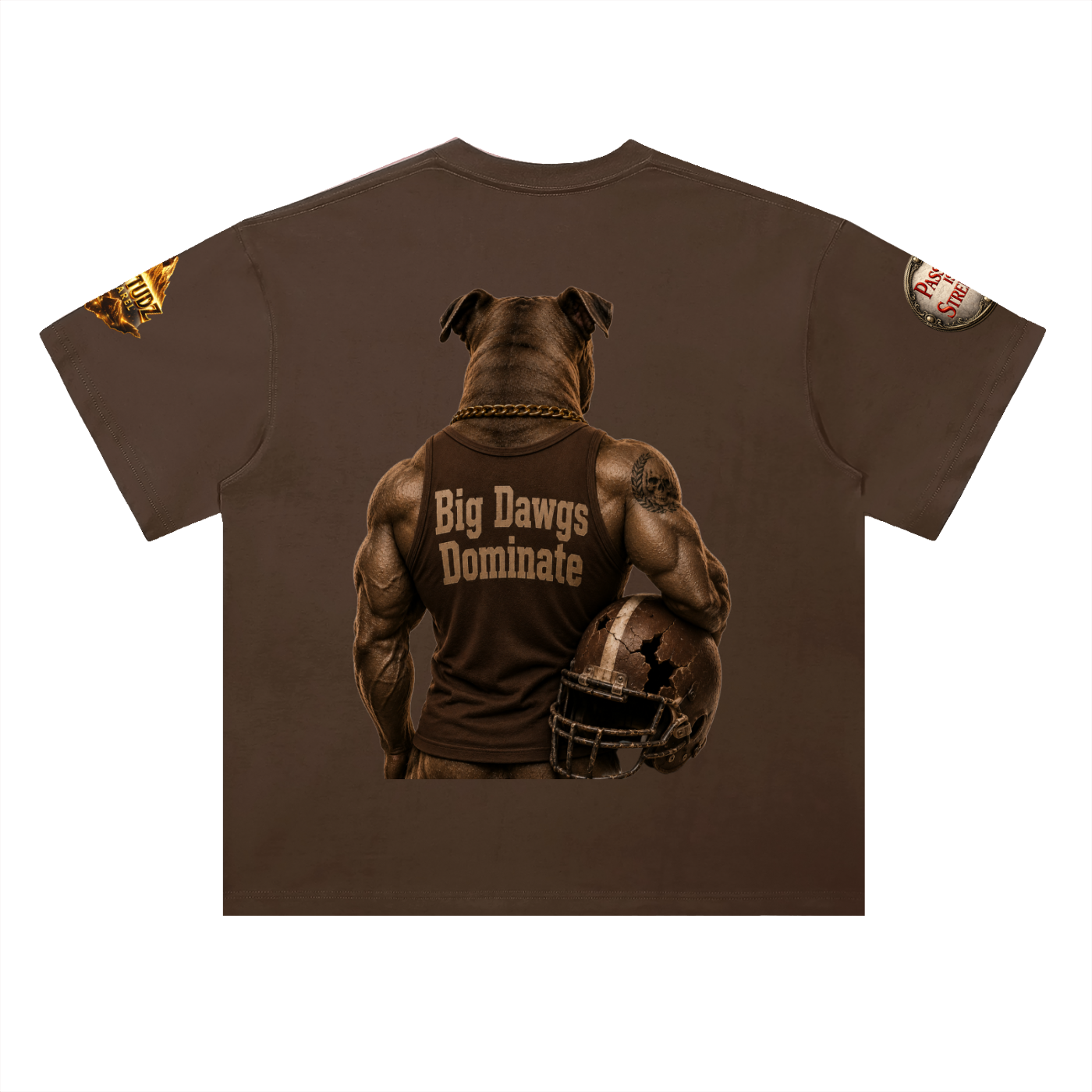 "Big Dawgs" Heavyweight Drop Shoulder Cotton T-Shirt