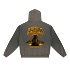 "Don't Flinch" Vintage Washed Gradient Fleece Hoodie