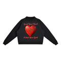 Unisex "Guard Your Heart" Essential Fleece Mock-Neck Crew Sweatshirt