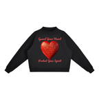 Unisex "Guard Your Heart" Essential Fleece Mock-Neck Crew Sweatshirt