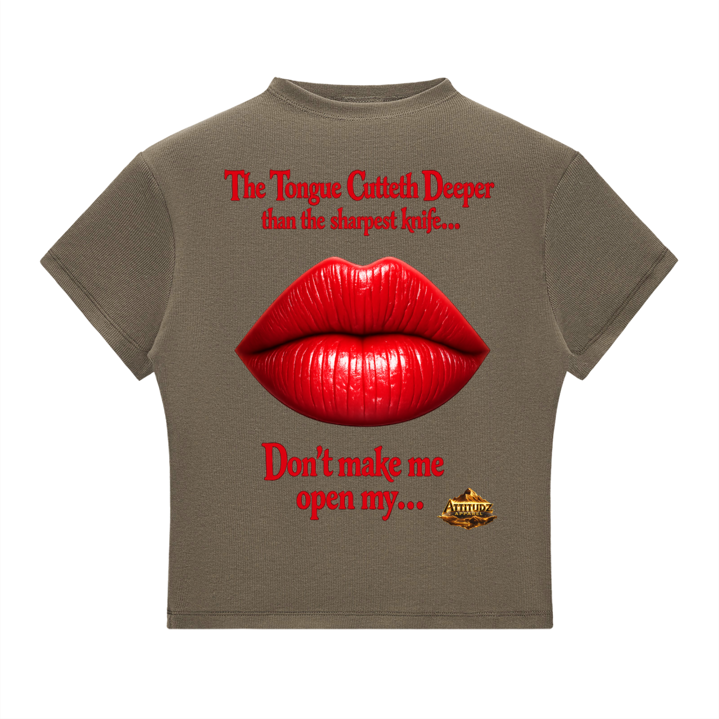 Women's: The Tongue, Essential Slim Fit Mock Neck T-Shirt