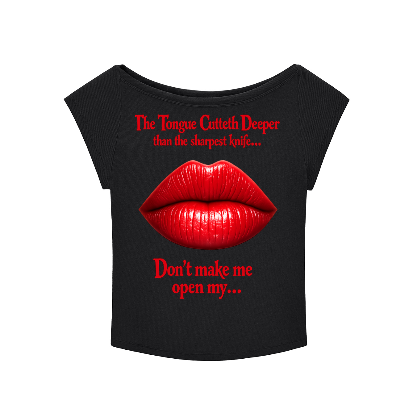 Women's "My Tongue" Essential Wide Neck Baby T-shirt