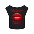 Women’s “My Tongue” Baby Tee – Wide Neck Graphic
