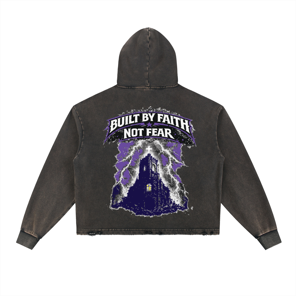 Faith or Fear – Unisex Frayed Hem Hoodie