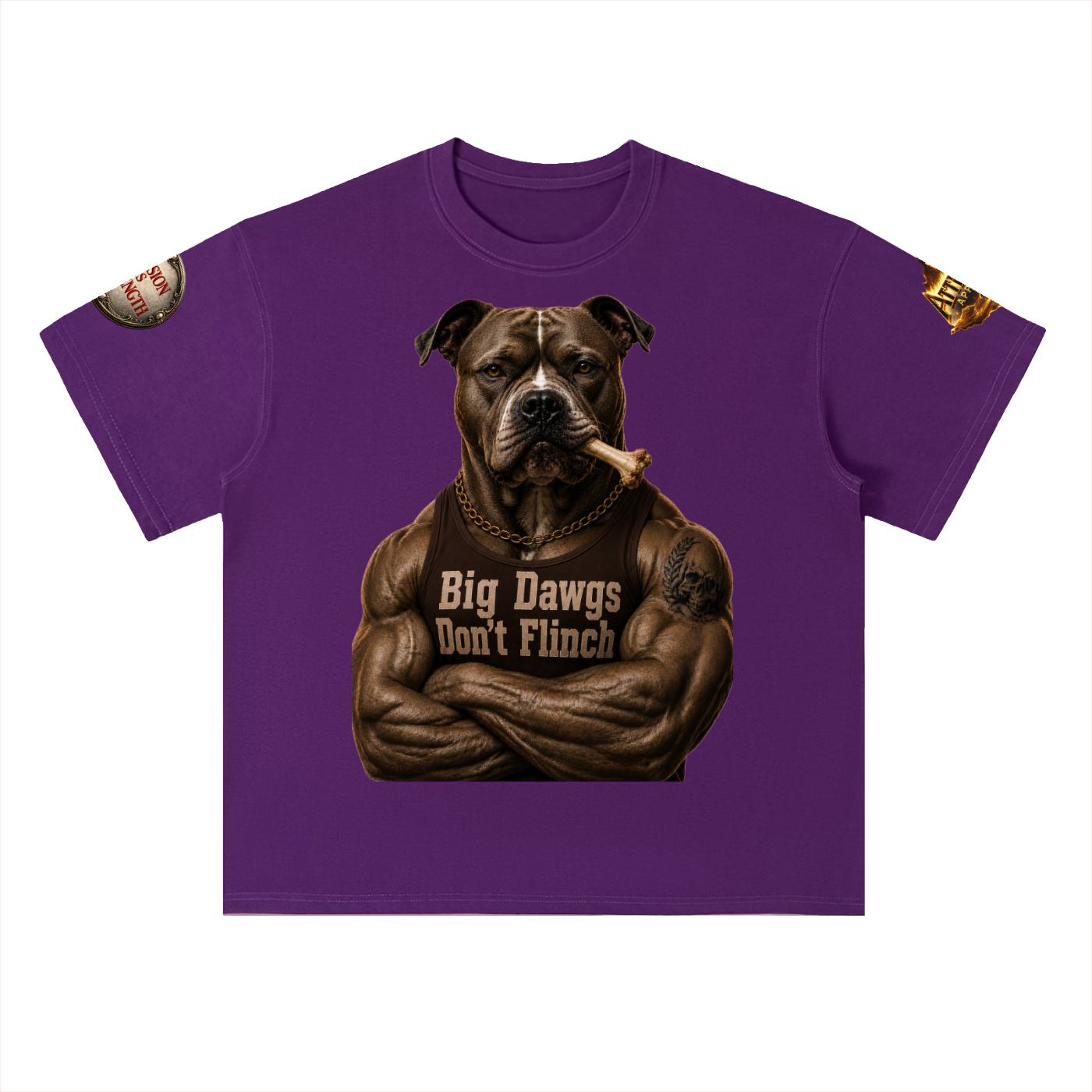 "Big Dawgs" Heavyweight Drop Shoulder Cotton T-Shirt