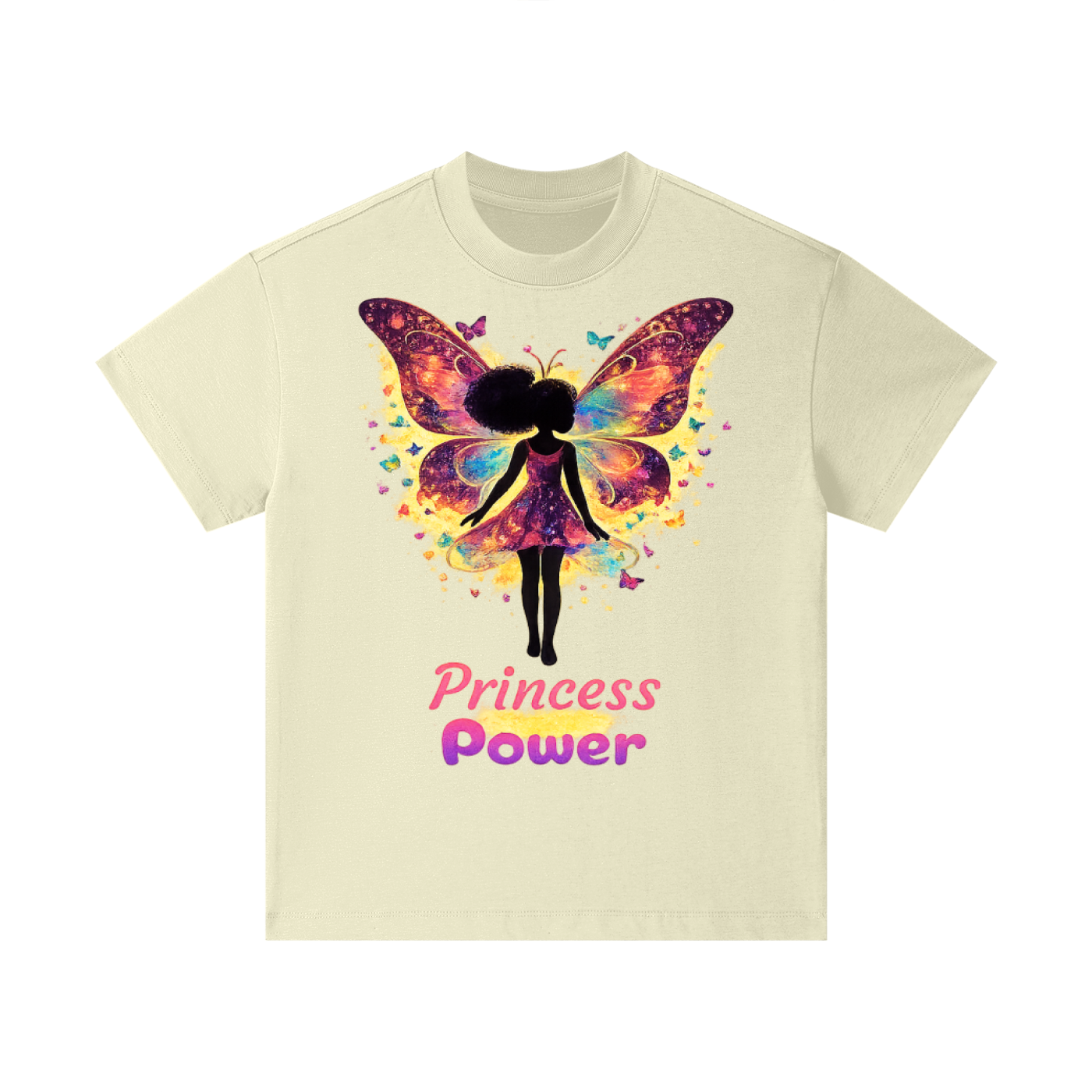 Girl’s Princess Power Tee – Angel Girl Wings (100% Cotton)