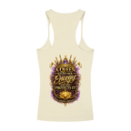 "Queen's Don't" Slim Fit Ribbed Racerback Tank Top