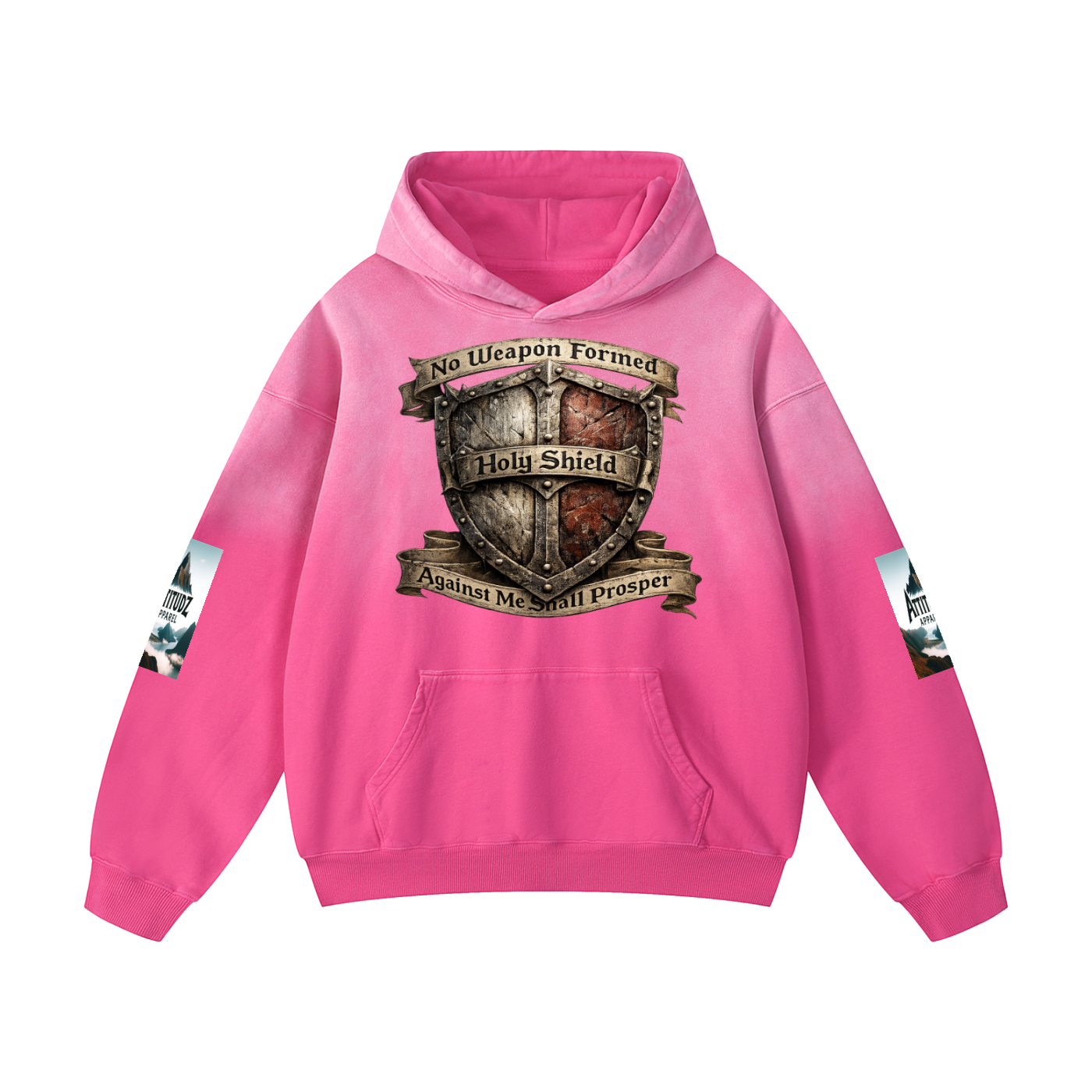 Unisex "No Weapon" Heavyweight Sunfade Oversized Hoodie