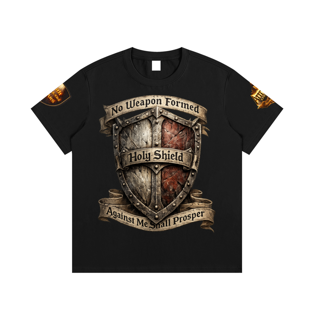 Unisex No Weapon Tee – Shield Graphic